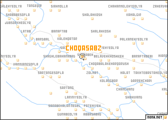 map of Choqā Sabz