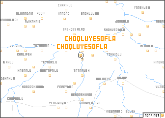 map of Choqlū-ye Soflá