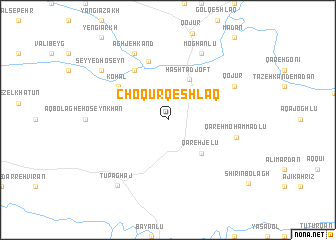 map of Choqūr Qeshlāq