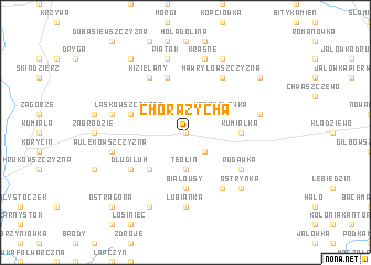 map of Chorążycha