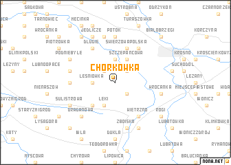 map of Chorkówka