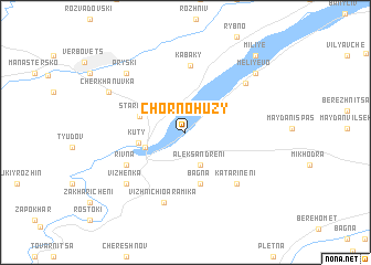 map of Chornohuzy