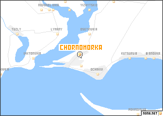 map of Chornomorka