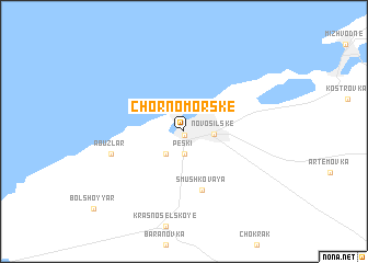 map of Chornomorsʼke