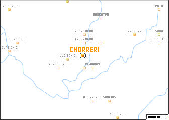 map of Chorreri