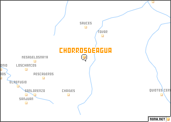 map of Chorros de Agua