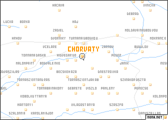 map of Chorváty