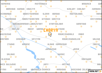 map of Choryń