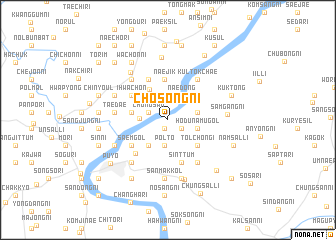 map of Chŏsŏng-ni