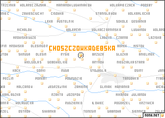 map of Choszczówka Dębska