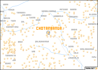 map of Chotār Bānda