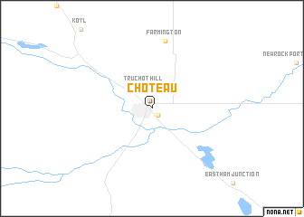 map of Choteau