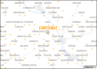 map of Chotěbuz