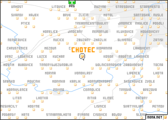 map of Choteč