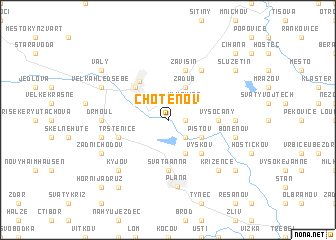 map of Chotěnov