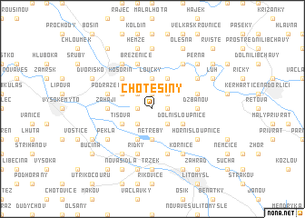 map of Chotěšiny