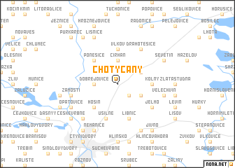 map of Chotýčany