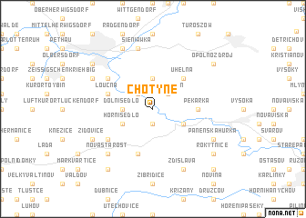 map of Chotyně