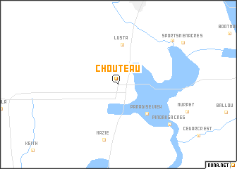 map of Chouteau