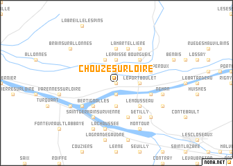 map of Chouzé-sur-Loire