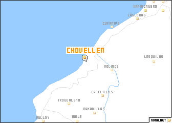 map of Chovellén