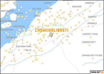 map of Chowkiwāli Basti