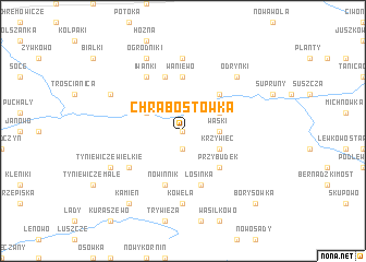 map of Chrabostówka