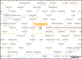 map of Chrámce