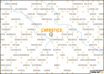 map of Chrastice