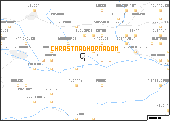 map of Chrasť nad Hornádom