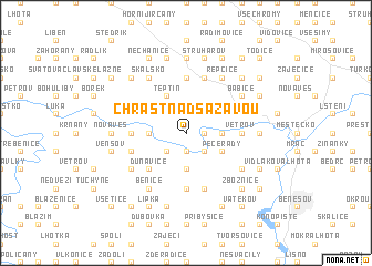 map of Chrást nad Sázavou