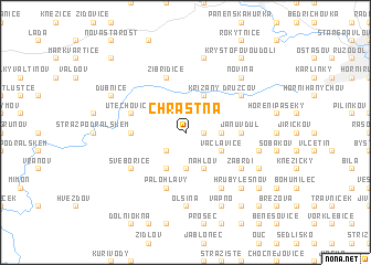 map of Chrastná