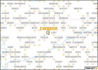 map of Chrbonín