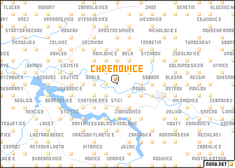 map of Chřenovice