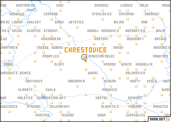 map of Chřešťovice