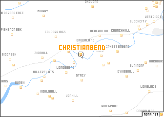 map of Christian Bend
