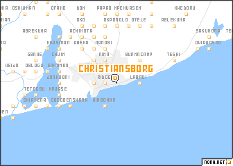 map of Christiansborg