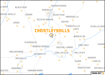 map of Christleys Mills