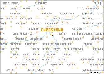 map of Chrostowa