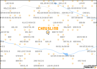 map of Chruślina