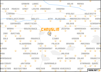 map of Chruślin