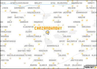 map of Chrzanów Nowy