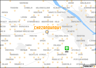 map of Chrzanów Nowy