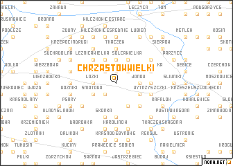 map of Chrząstów Wielki