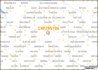 map of Chrząstów