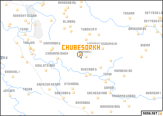 map of Chūb-e Sorkh