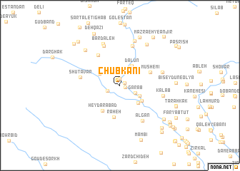 map of Chūb Kanī