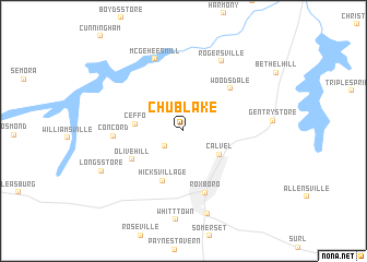 map of Chub Lake