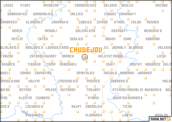 map of Chudějov