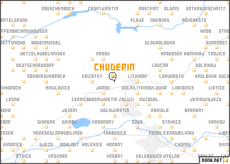 map of Chudeřín